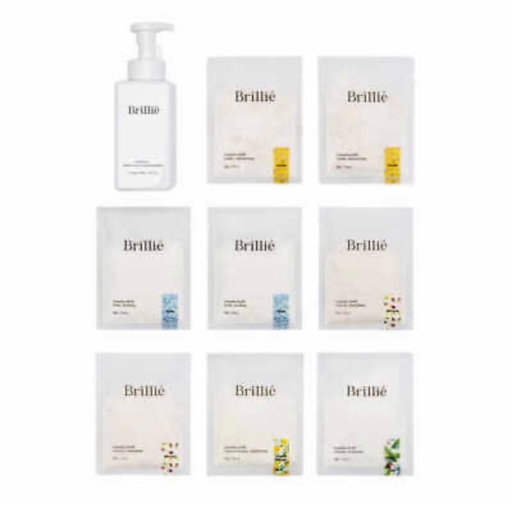 Brillie’ 8 Pack Granules to Bubble Hand Wash Sustainable Fresh Fragrances NIB